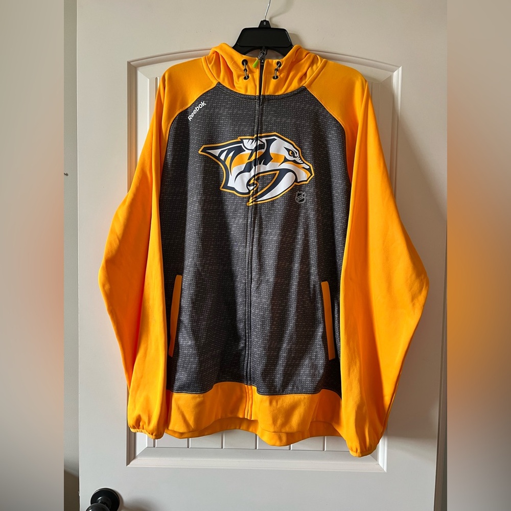 Nashville Predators NHL Center Ice‎ Full Zip Speedwick Hooded Jacket Mens XL